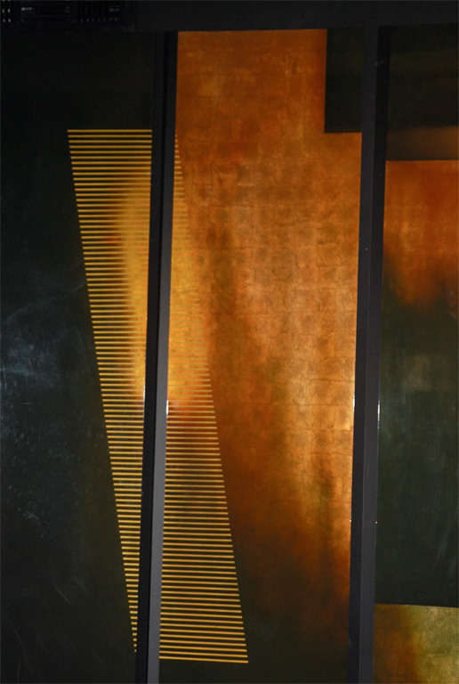 Mid-20th Century Screen or 5-Set Wall Panels