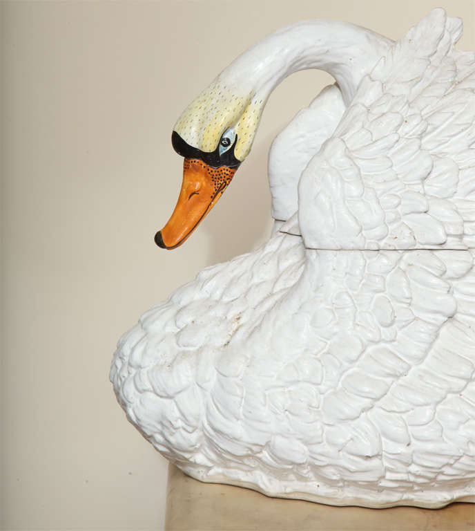 Mid-20th Century Life Sized Swan Vase