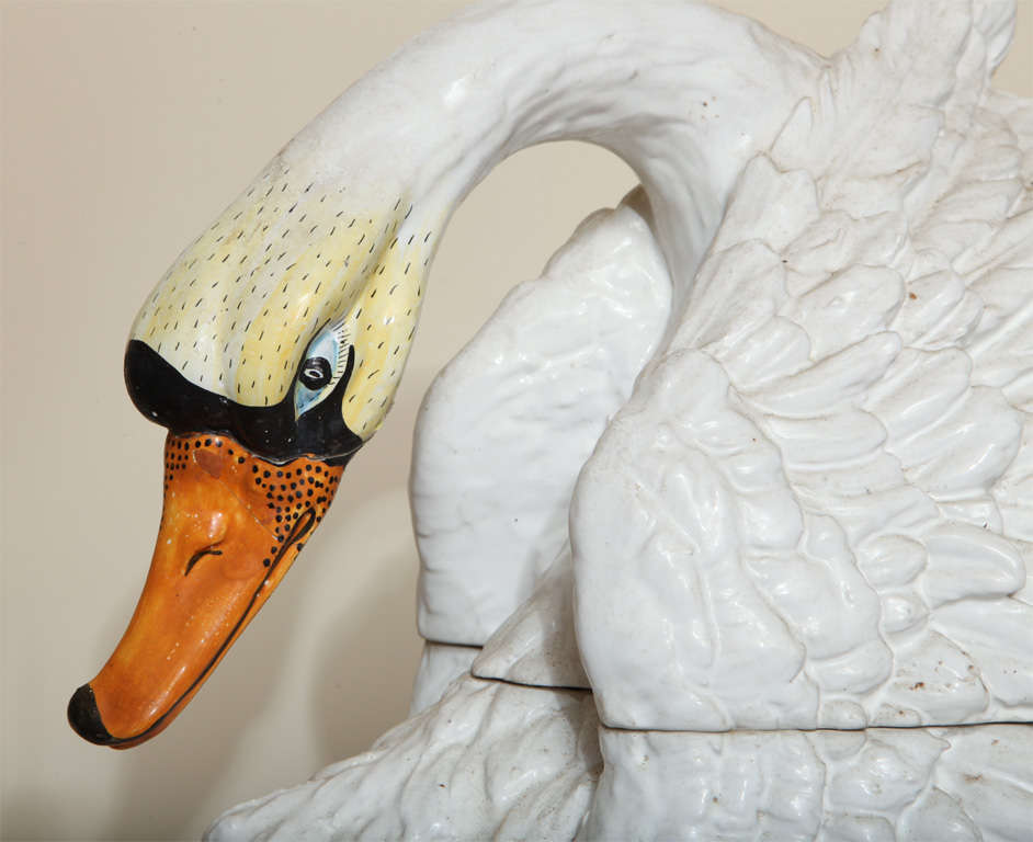 Ceramic Life Sized Swan Vase