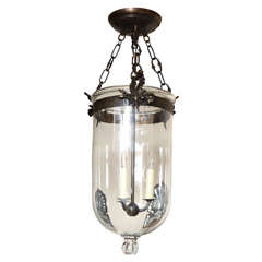 An Anglo-Indian Glass Bell Lantern