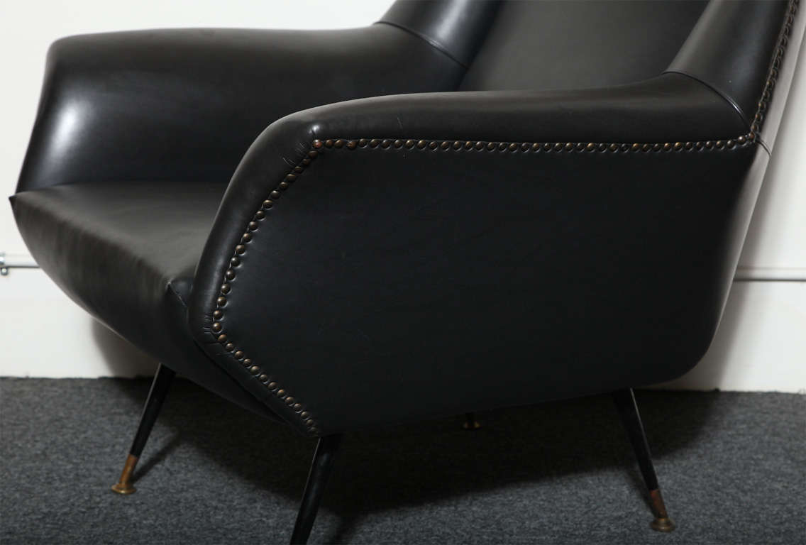 Black Vinyl Chair Designed by Gio Ponti 5
