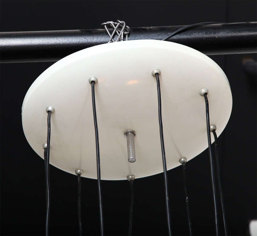 Hand-Crafted Chrome Chandelier by Lumi Made in Italy For Sale