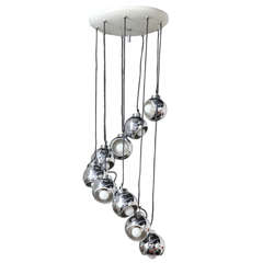 Chrome Chandelier by Lumi Made in Italy