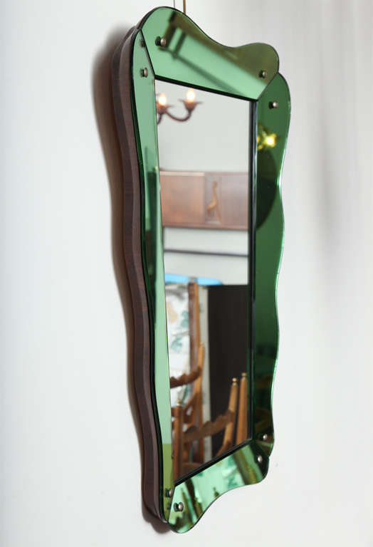 Green Mirror Made By Crystal Arte 2