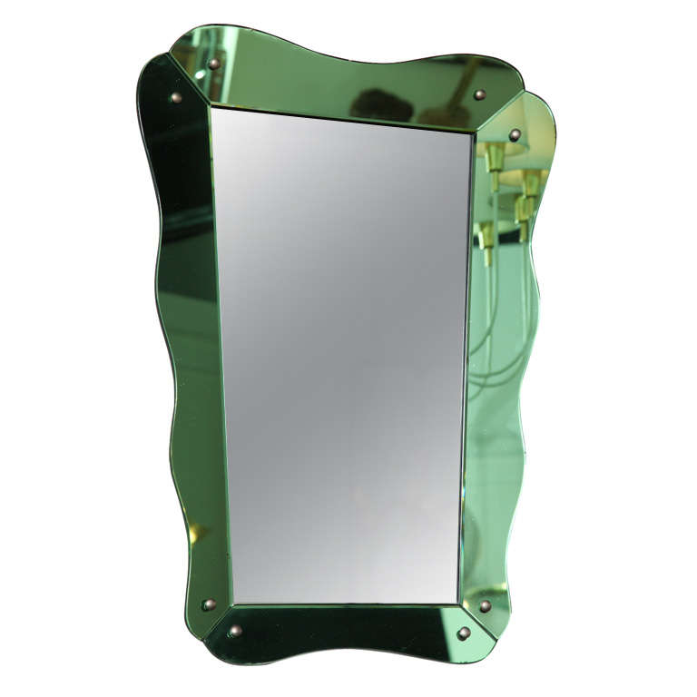 Green Mirror Made By Crystal Arte