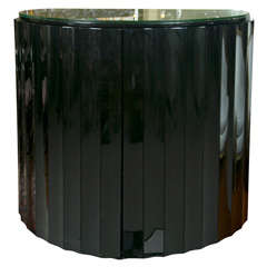 Ebonized Bar Cabinet Art Deco Style