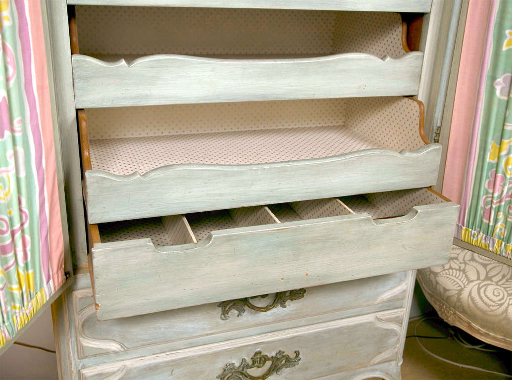 American Shabby Chic Painted Armoire