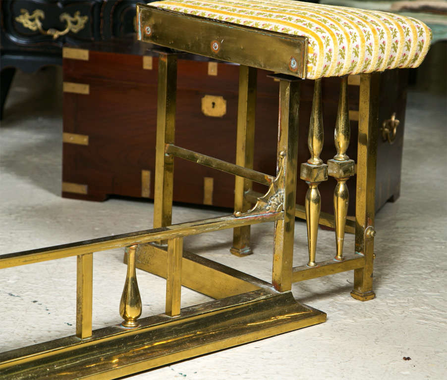 American Brass Fireplace Bench