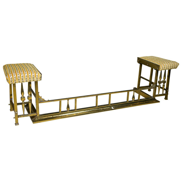 Brass Fireplace Bench