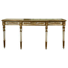 French Louis XVI Style Painted Console Table
