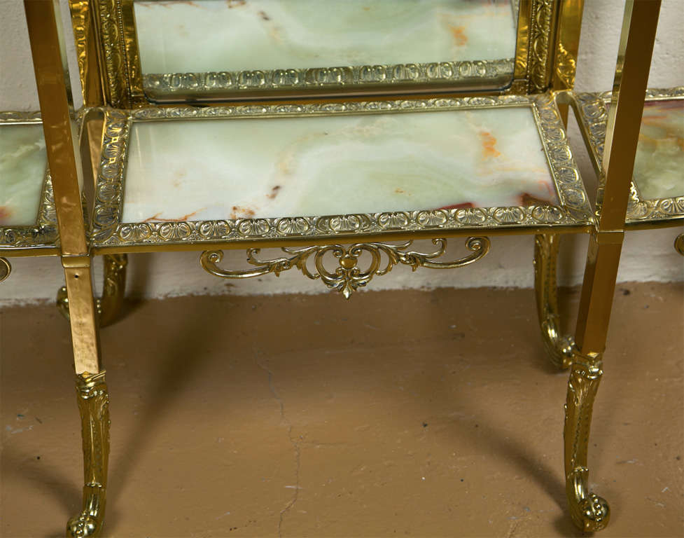 French Brass and Onyx Dressing Etagere 2