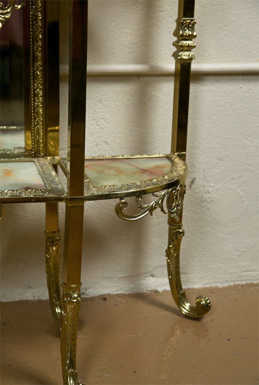 French Brass and Onyx Dressing Etagere 3