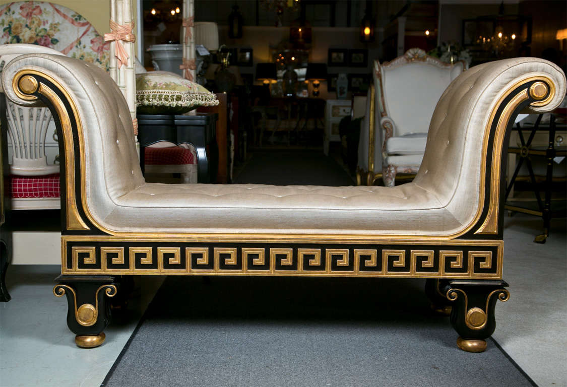 American Neoclassical Style Greek Key Bench or Sofa