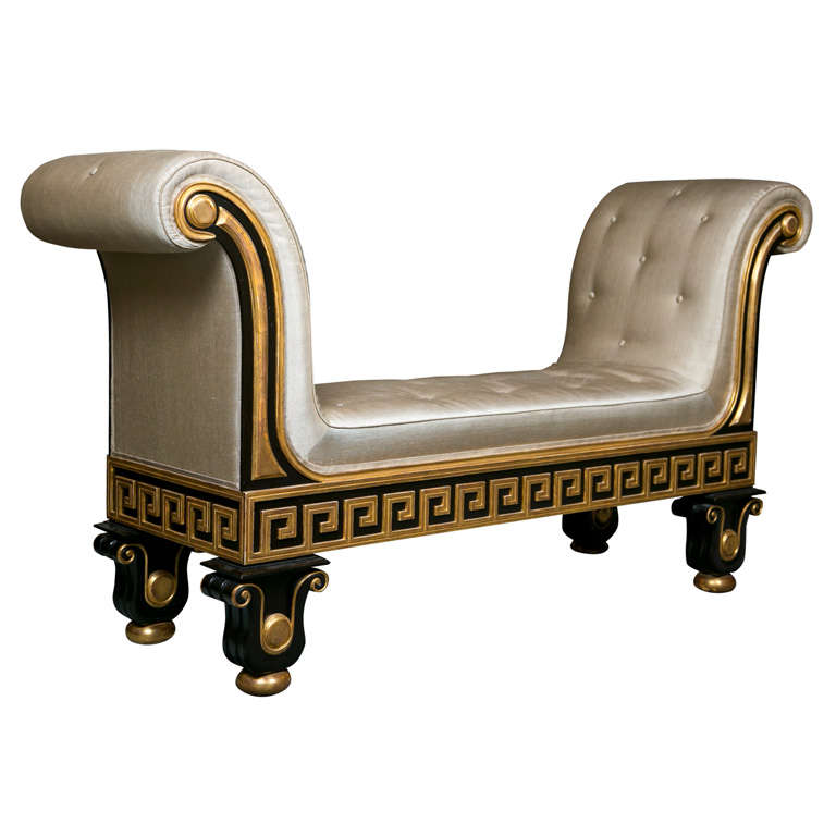 Neoclassical Style Greek Key Bench or Sofa