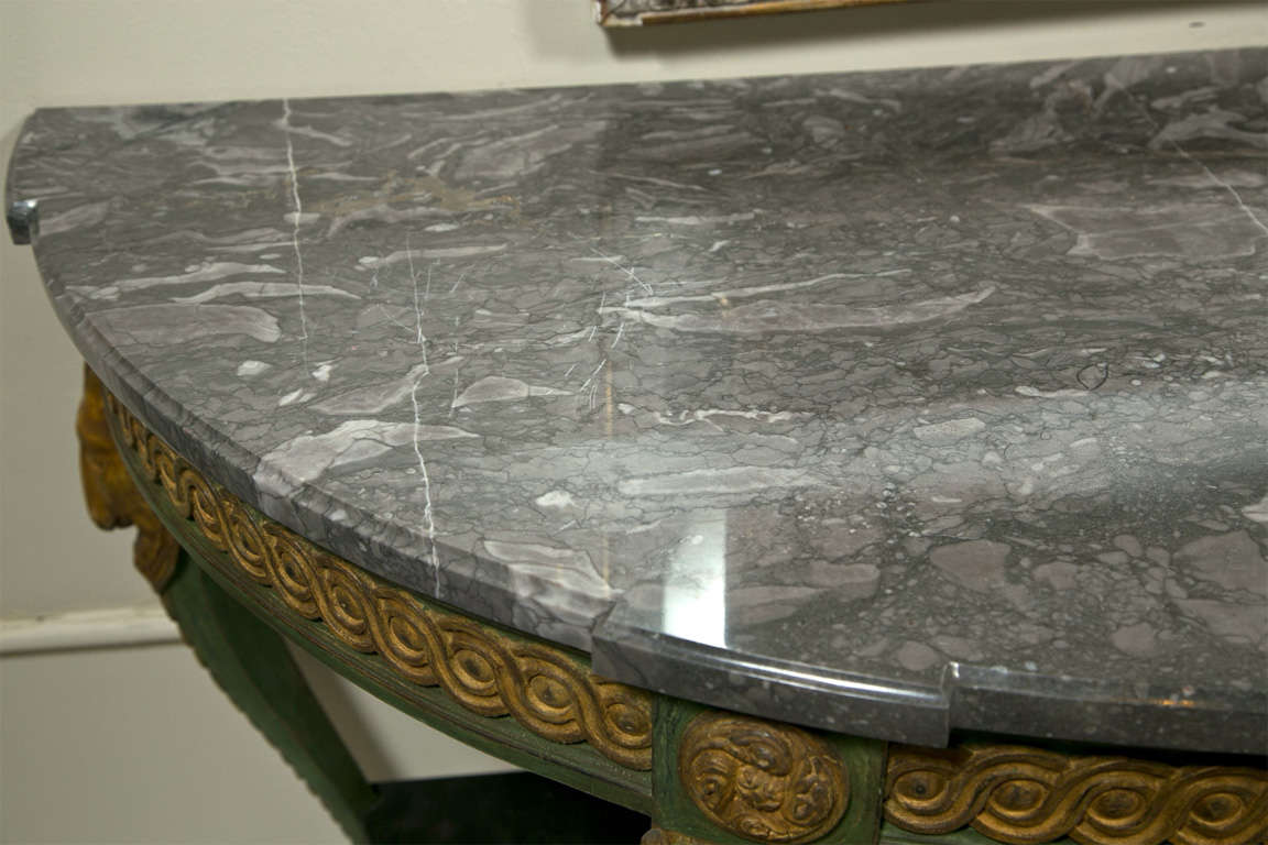French Neoclassical Style Demilune Console Table 1