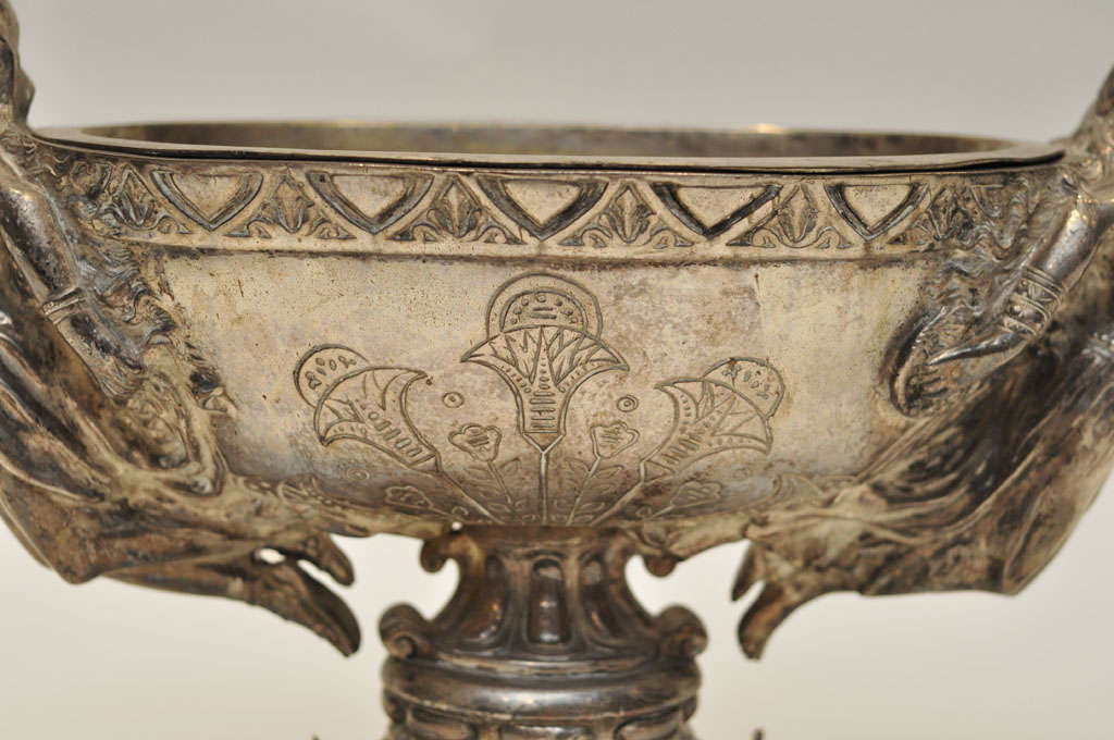 Russian Nickelled Bronze Centerpiece For Sale at 1stdibs
