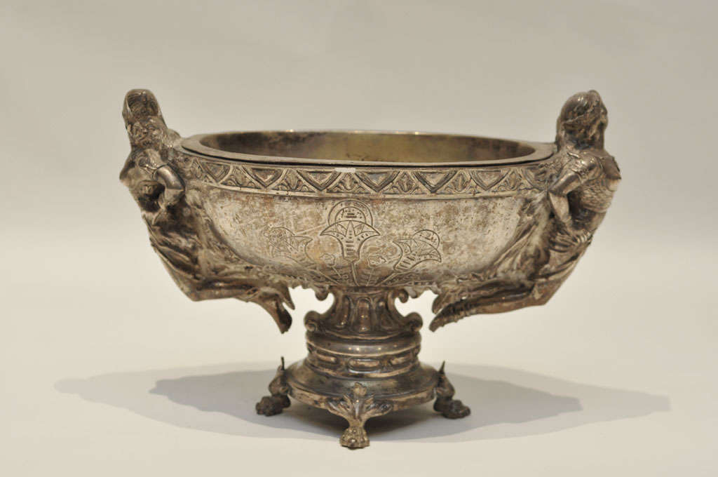 Russian Nickelled Bronze Centerpiece For Sale at 1stdibs