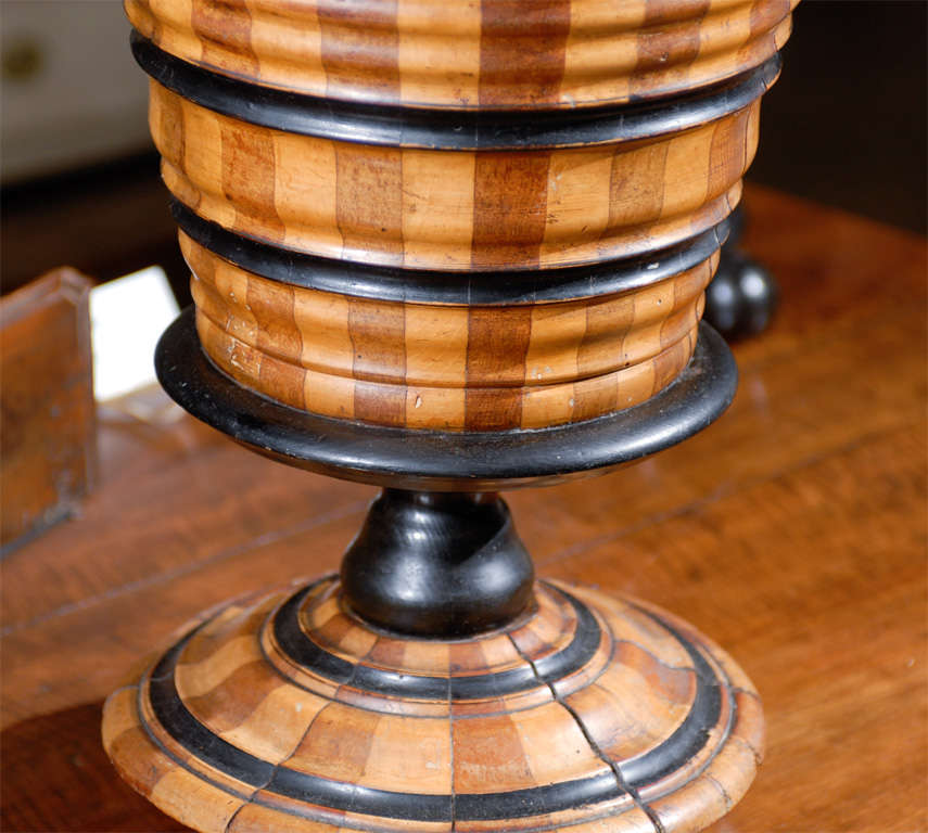 19th Century Dutch Fruitwood and Ebonized Wood Jardinière with Ball Feet, circa 1850