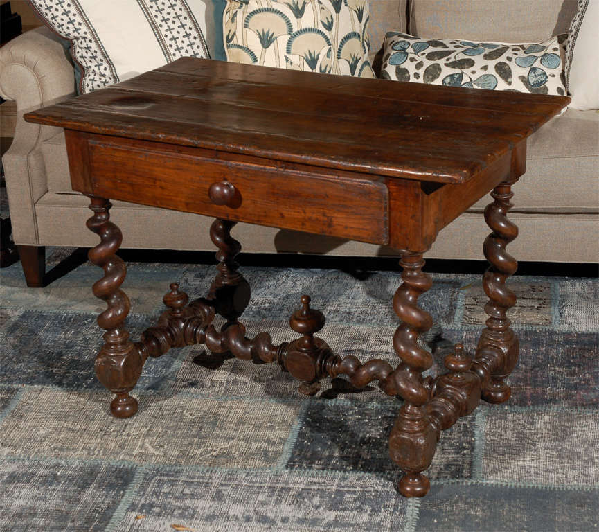French Barley Twist Table, Circa 1800