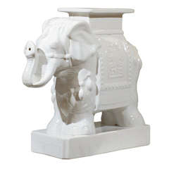Vintage Porcelain Elephant Side Table