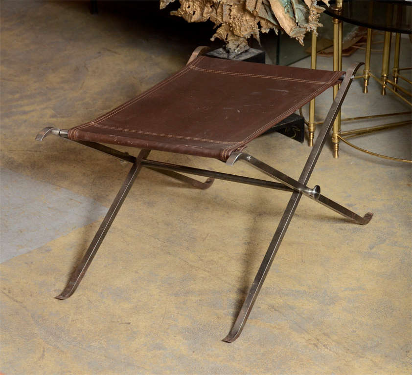 Mid-Century Modern Pair Of Leleu Benches
