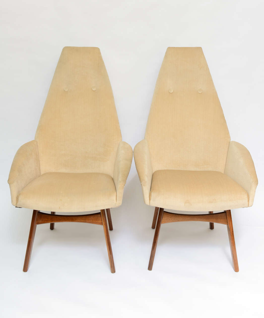 American Adrian Pearsall Sculptural Highback Armchairs