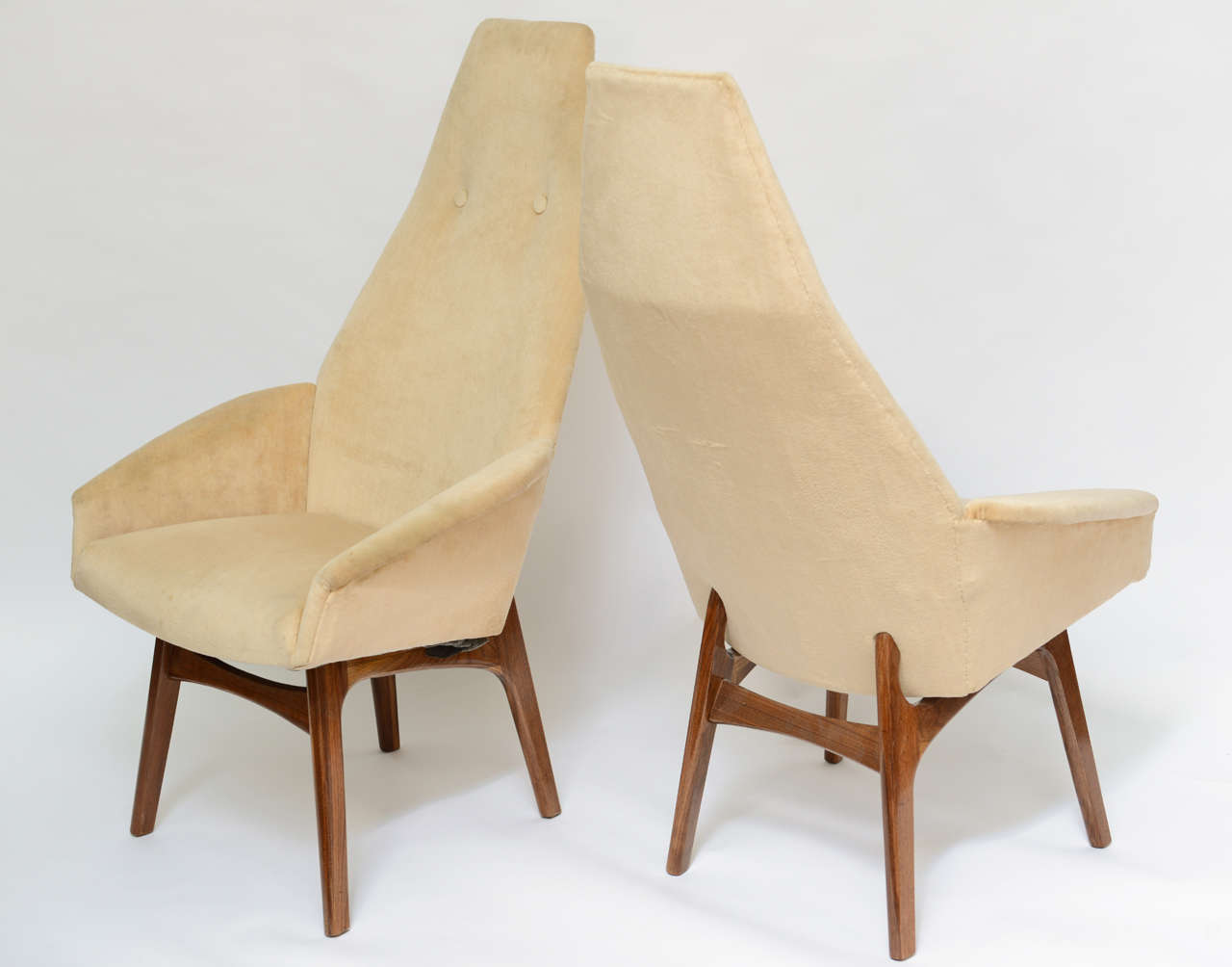 Adrian Pearsall Sculptural Highback Armchairs 1