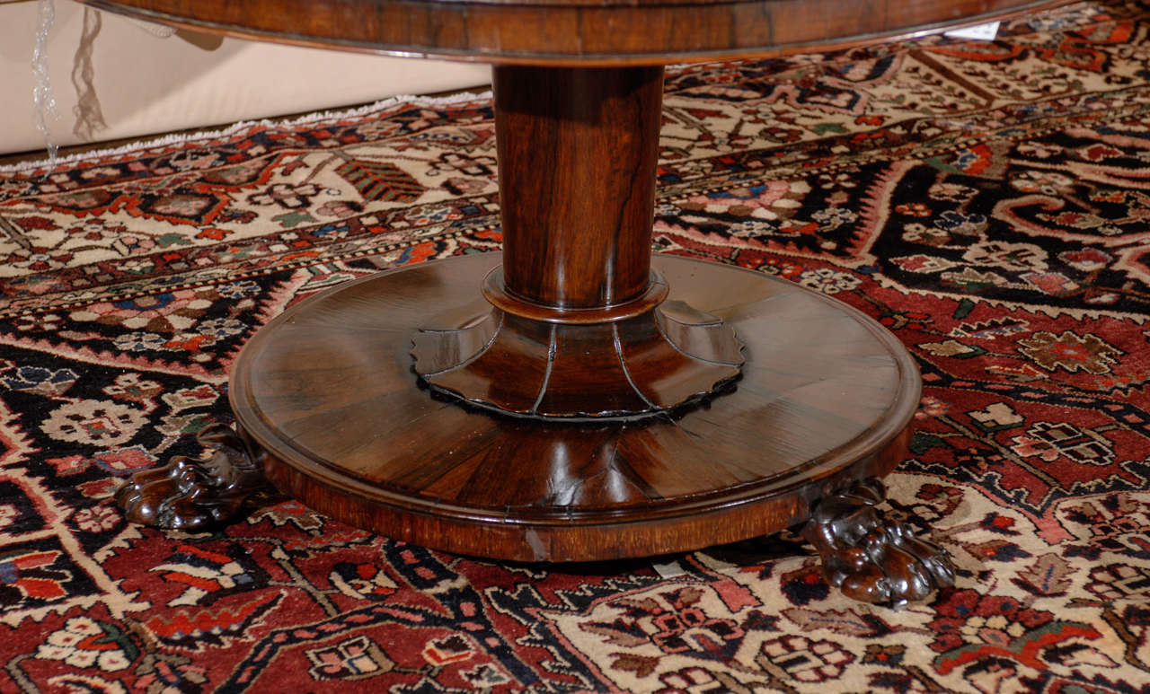 British William IV Rosewood Tilt-Top Table