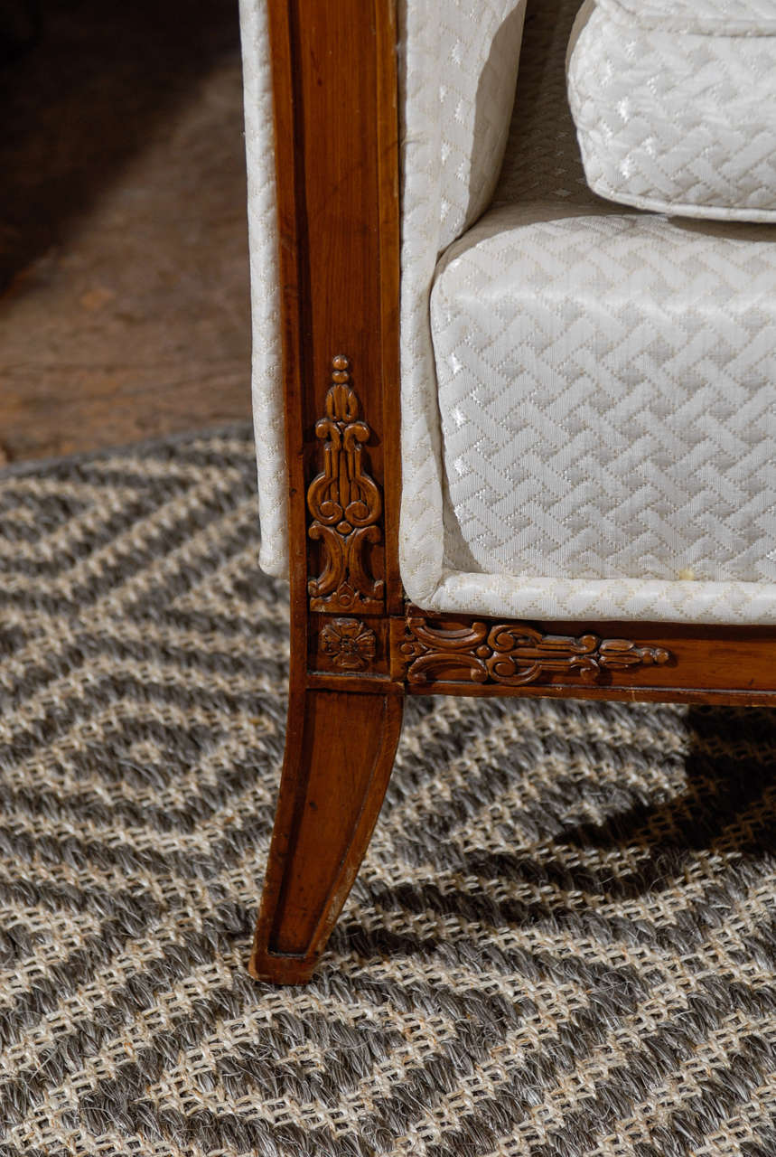 Italian Style Vintage Sofa In Walnut at 1stDibs