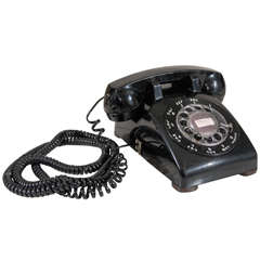 Retro Black Rotary Dial Phone