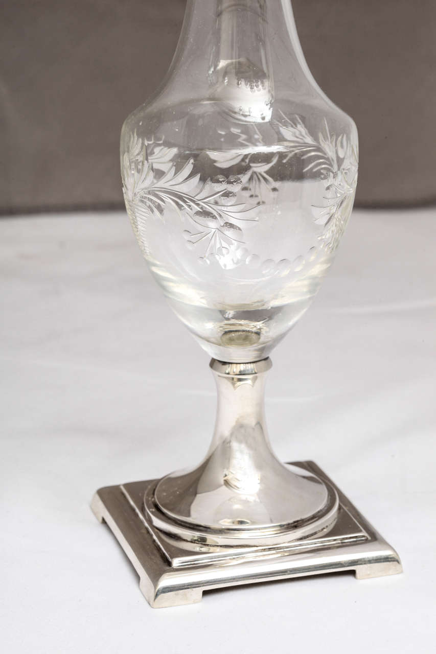 Edwardian Sterling Silver-Mounted Hawkes Crystal Vase