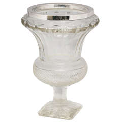 Sterling Silver - Mounted Crystal Urn Form Vase