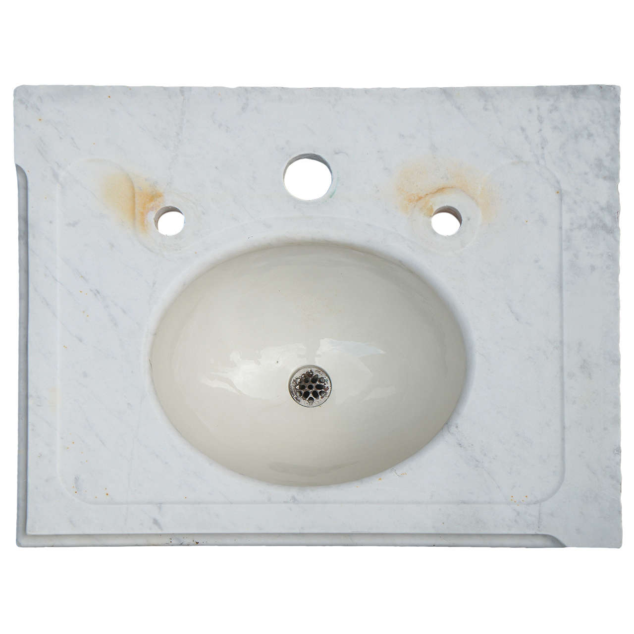 Vintage Marble Vanity Sink Top For Sale at 1stDibs
