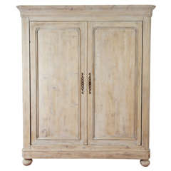 Antique Gustavian Style, Painted Pine Armoire