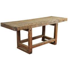 Antique Industrial Workbench Kitchen Island Table