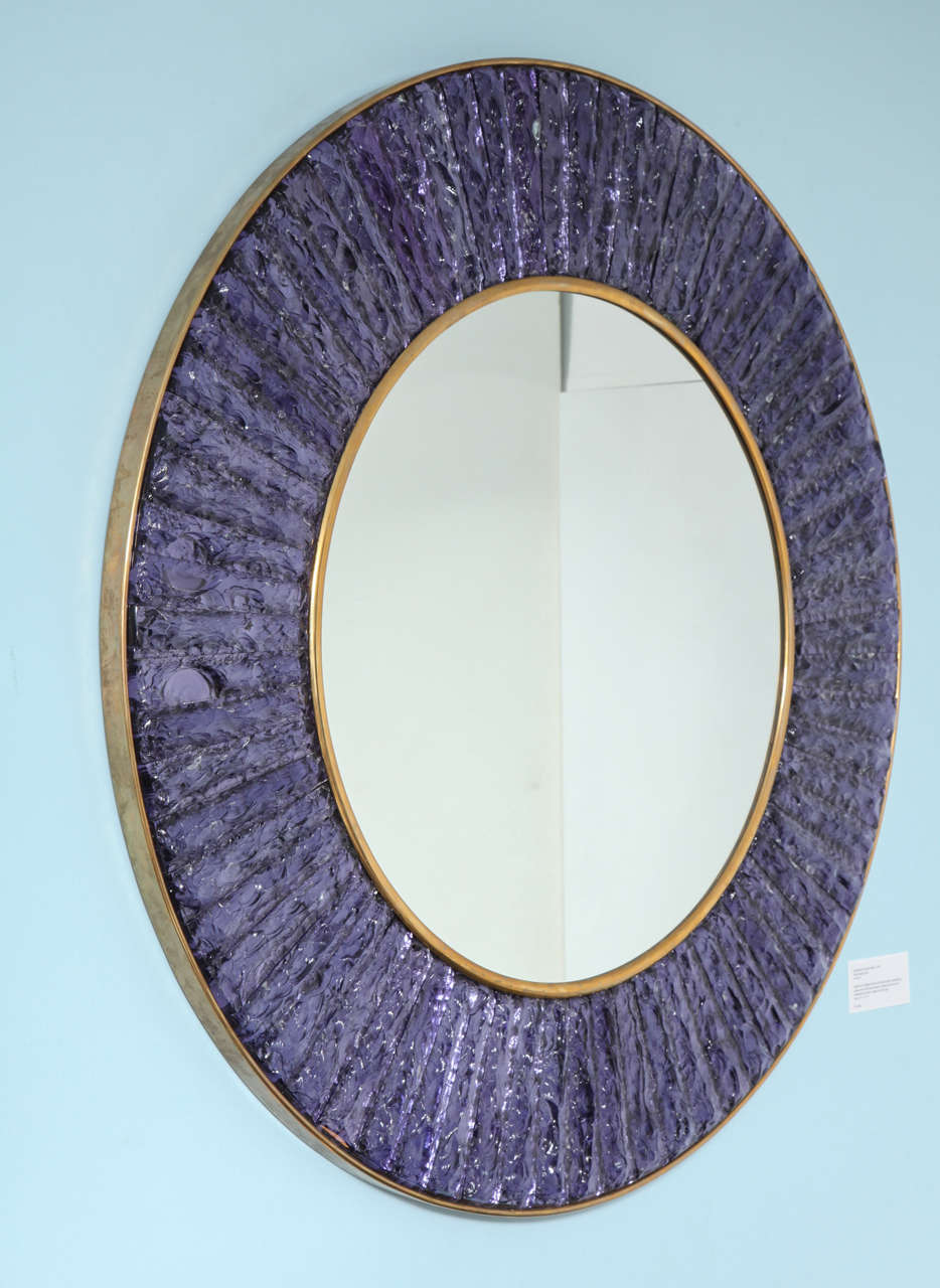 Italian Studio Built Circular Mirror by Ghiro Studio