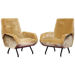 Pair of Architectural Lounge Chairs
