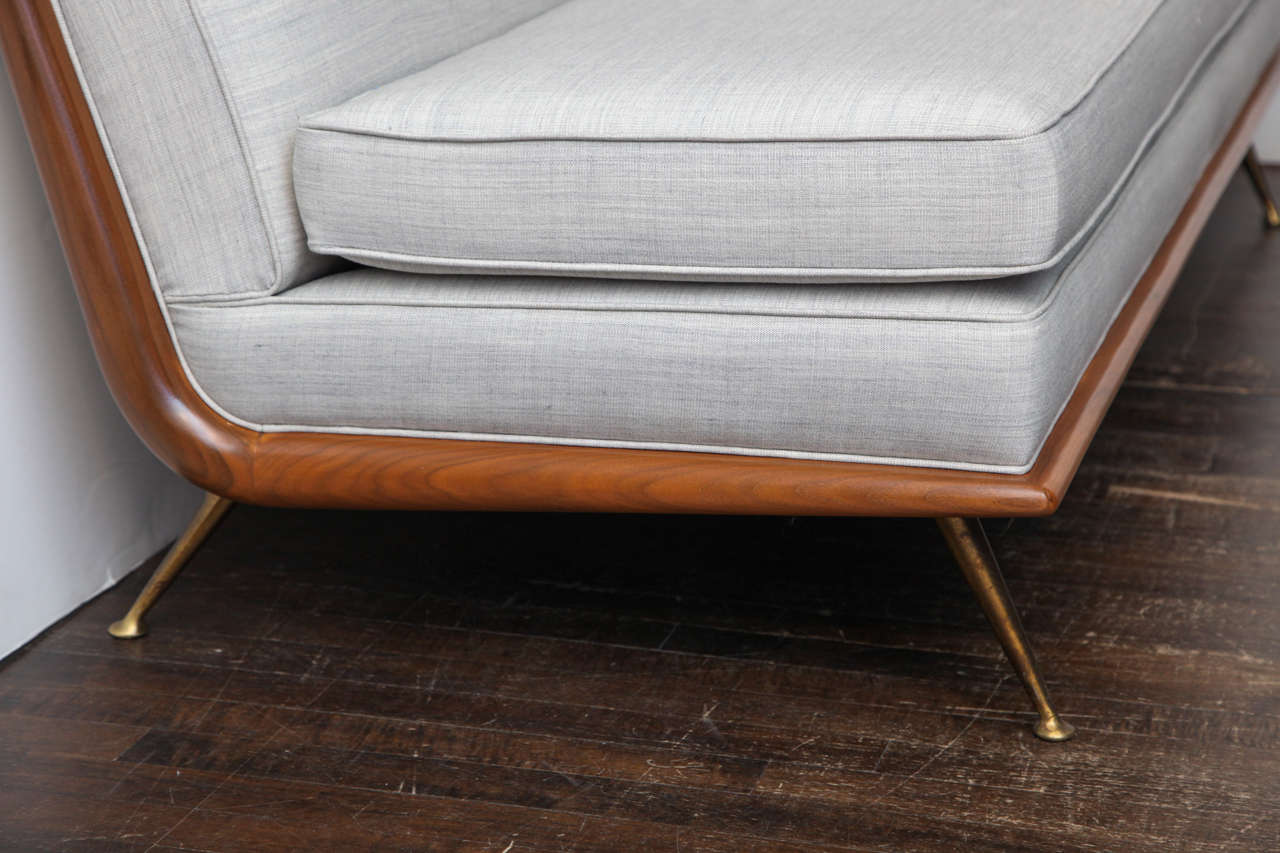 Mid-20th Century Rare Armless Sofa by T. H. Robsjohn-Gibbings