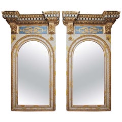 Pair of 18th Century Roman Trumeau Mirrors