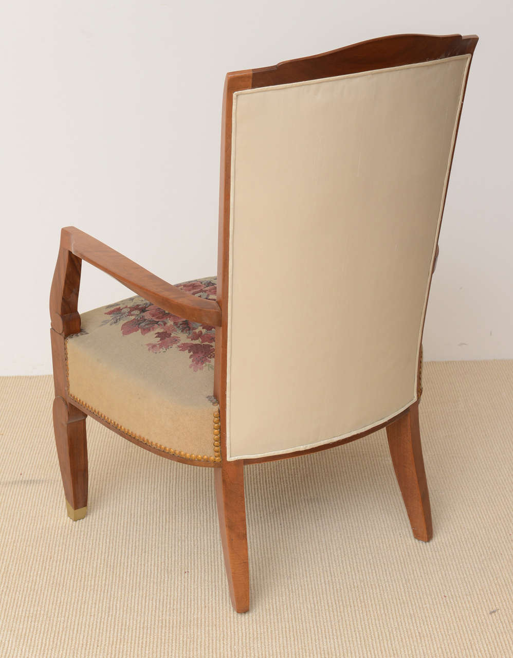 Fine late art deco mahogany open armchair in original tapestry ... Chippendale piemontese