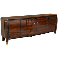 Fine Late Art Deco Ebony De Macassar Buffet by Jules Leleu 4