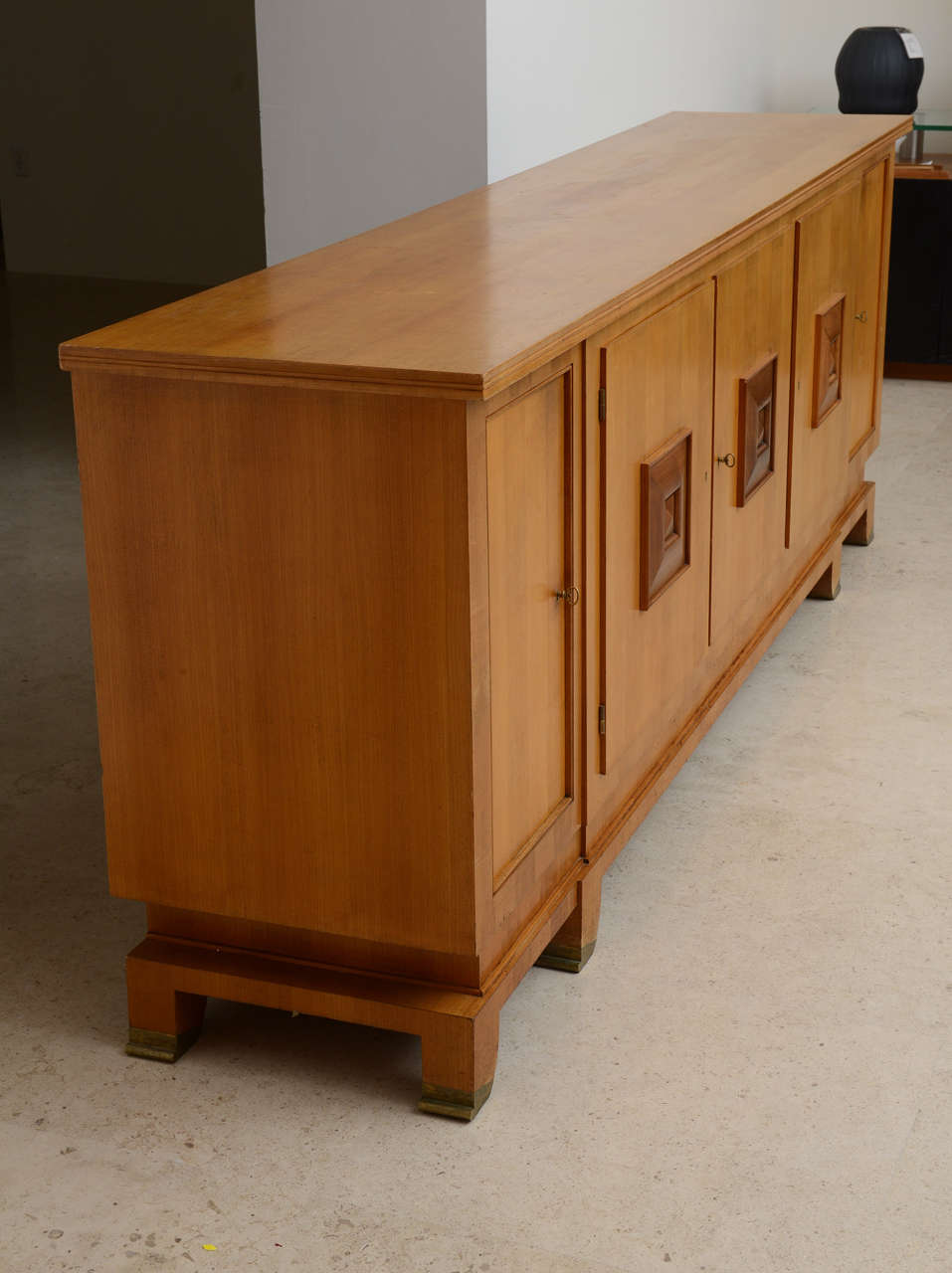 Mid-20th Century Fine French Modern Fruitwood Sideboard or Buffet by Jules Leleu