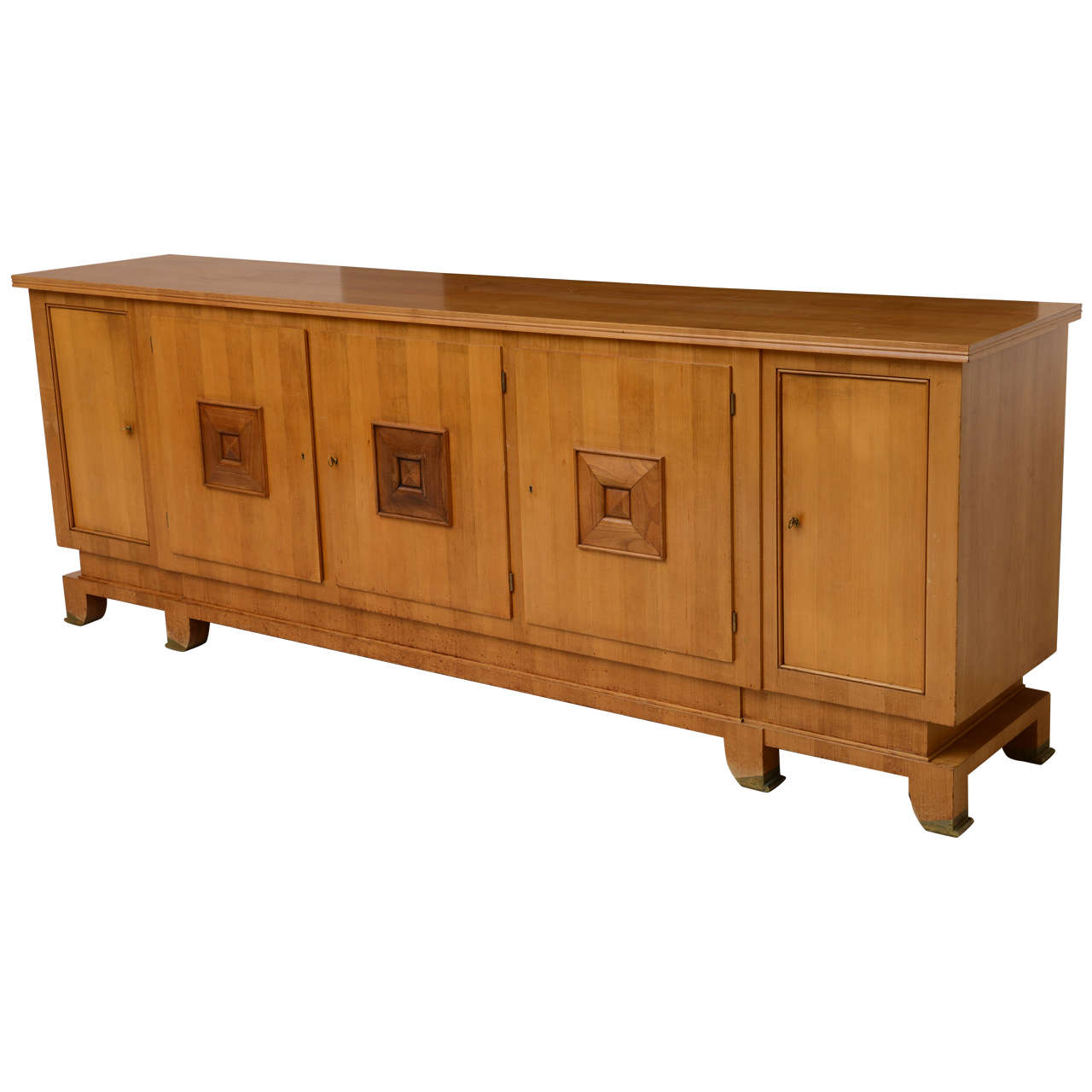 Fine French Modern Fruitwood Sideboard or Buffet by Jules Leleu