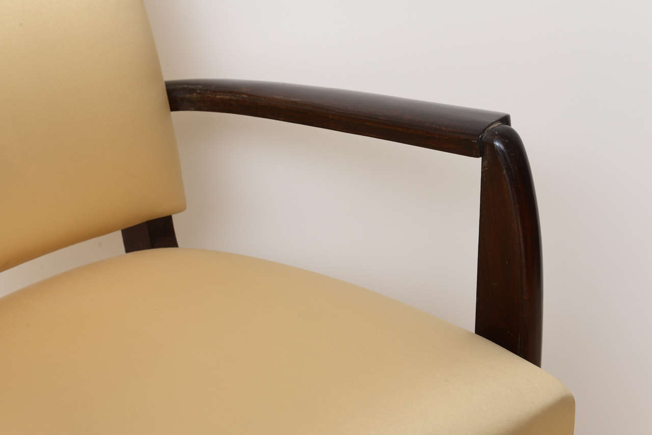 Pair of french late art deco ebony de macassar armchairs ... Chippendale piemontese