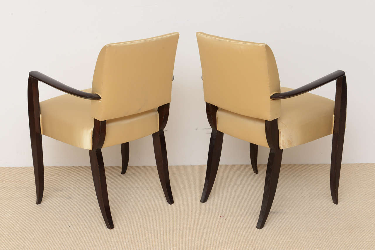 Pair of french late art deco ebony de macassar armchairs ... Chippendale piemontese
