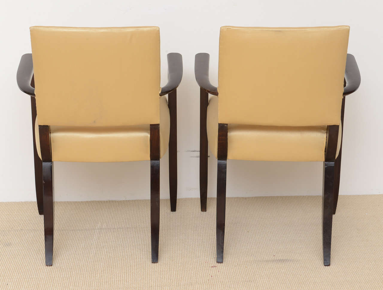 Pair of french late art deco ebony de macassar armchairs ... Chippendale piemontese