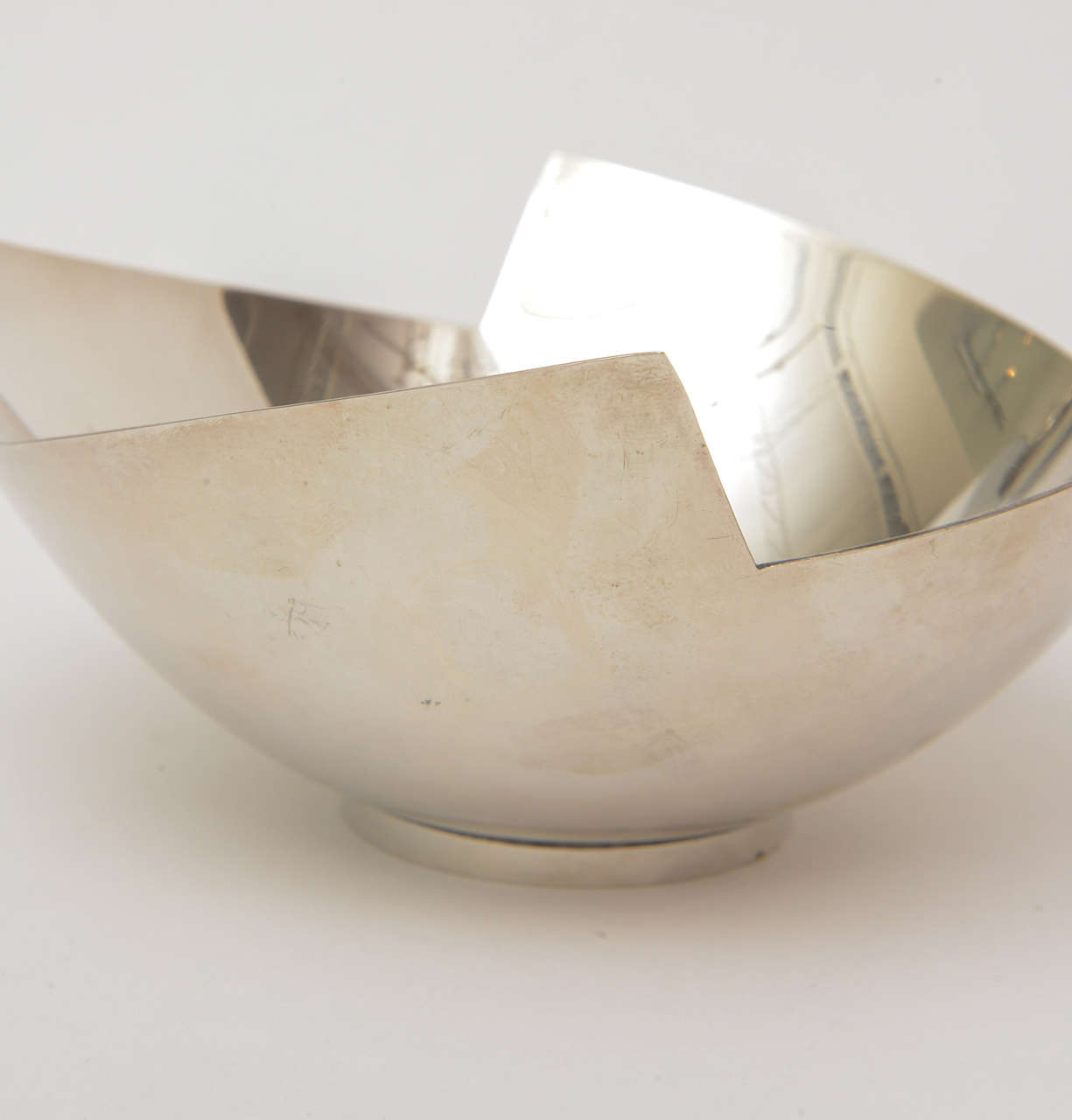 Signed Sculptural Silver Plate Bowl by Elsa Rady for Swid Powell 2