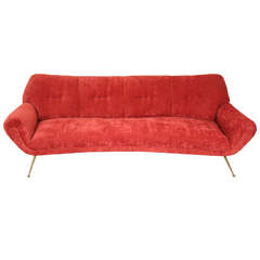 1950s Italian design curved sofa