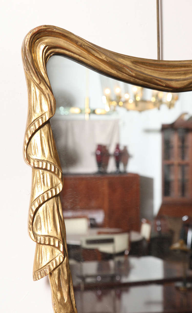 Baroque Revival Osvaldo Borsani Mirror Made in Italy For Sale
