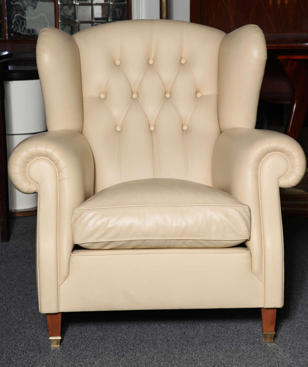 Mid-20th Century Poltrona Frau Leather Armchair For Sale